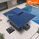 Clearance - PURPLE LEAF OPEN BOX Premium Patio Umbrella Classic SUNBRELLA Cantilever Umbrellas