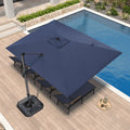 PURPLE LEAF Patio Outdoor Large Umbrella Square and Rectangular Cantilever Yard Sun Umbrellas