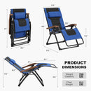 Purple Leaf Widened Outdoor Chaise Lounge , Patio Zero Gravity Recliner, Folding Chair, with Quilted Seat and Adjustable Headrest, Suitable for Lawns, Camping, Gardens, and Pools, Available in Black, Blue, and Gray.