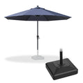 PURPLE LEAF Aluminum Patio Table Umbrella Heavy Duty Market Umbrella with Base