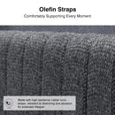 PURPLE LEAF Sanori Classical without Table Patio Conversation Set with Grey Ottoman and Cushions for Poolside Graden