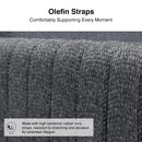 PURPLE LEAF Patio Gazebo with Aluminum Frame Grey Dining Sets-Bundle Set