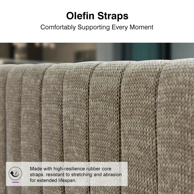 PURPLE LEAF Sanori Classical with Table Patio Conversation Set with Beige Ottoman and Cushions for Backyard or Porch