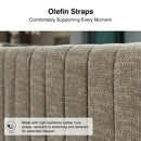 PURPLE LEAF Sanori Classical without Table Patio Conversation Set with Beige Ottoman and Cushions for Backyard or Porch