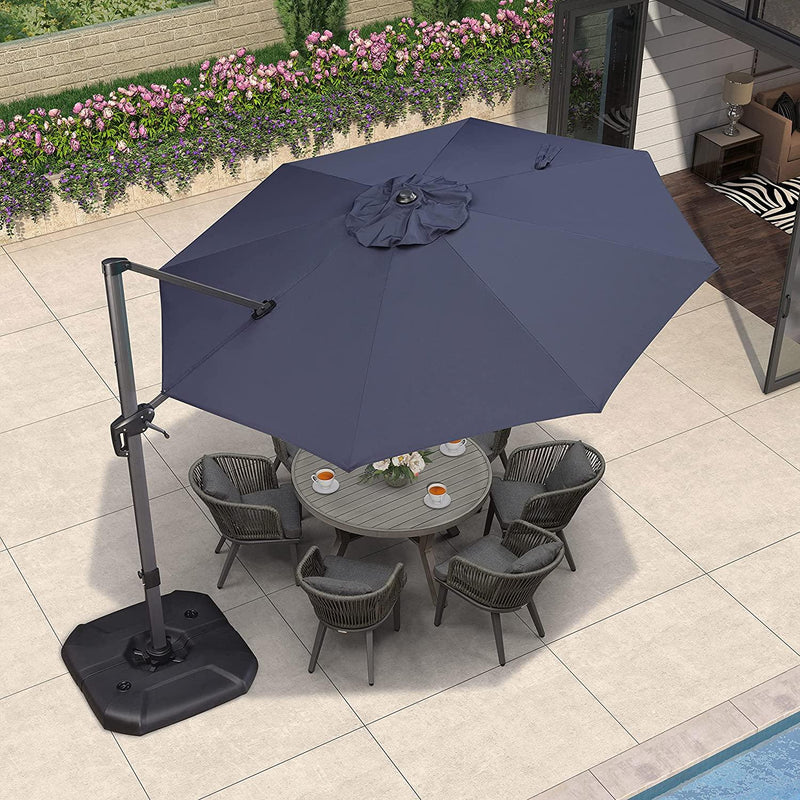 OPEN BOX I PURPLE LEAF Economical Offset Patio Umbrella Base 300 Lbs, ZY04BSSBL-150 - Purple Leaf Garden