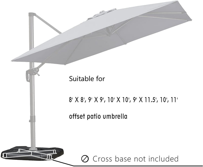 OPEN BOX I PURPLE LEAF Economical Offset Patio Umbrella Base 300 Lbs, ZY04BSSBL-150 - Purple Leaf Garden