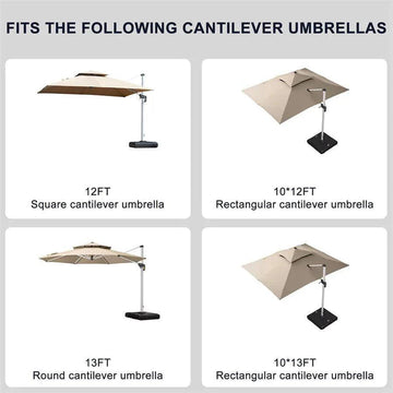 Wind resistant patio umbrella base - PURPLE LEAF