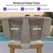 PURPLE LEAF Outdoor Bar Stool Set of 2 Modern Rattan Bar Chairs with Woven Rope Back Wicker Patio Barstools for Indoor Kitchen Garden