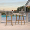 PURPLE LEAF Outdoor Bar Stool Set of 2 Modern Rattan Bar Chairs with Woven Rope Back Wicker Patio Barstools for Indoor Kitchen Garden