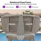 PURPLE LEAF Outdoor Bar Stool Set of 2 Modern Rattan Bar Chairs with Woven Rope Back Wicker Patio Barstools for Indoor Kitchen Garden