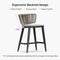 PURPLE LEAF Outdoor Bar Stool Set of 2 Modern Rattan Bar Chairs with Woven Rope Back Wicker Patio Barstools for Indoor Kitchen Garden