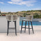 PURPLE LEAF Outdoor Bar Stool Set of 2 Modern Rattan Bar Chairs with Woven Rope Back Wicker Patio Barstools for Indoor Kitchen Garden