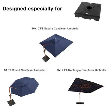 6.5 ft square patio umbrella Open-Box Cantilever Umbrella Base