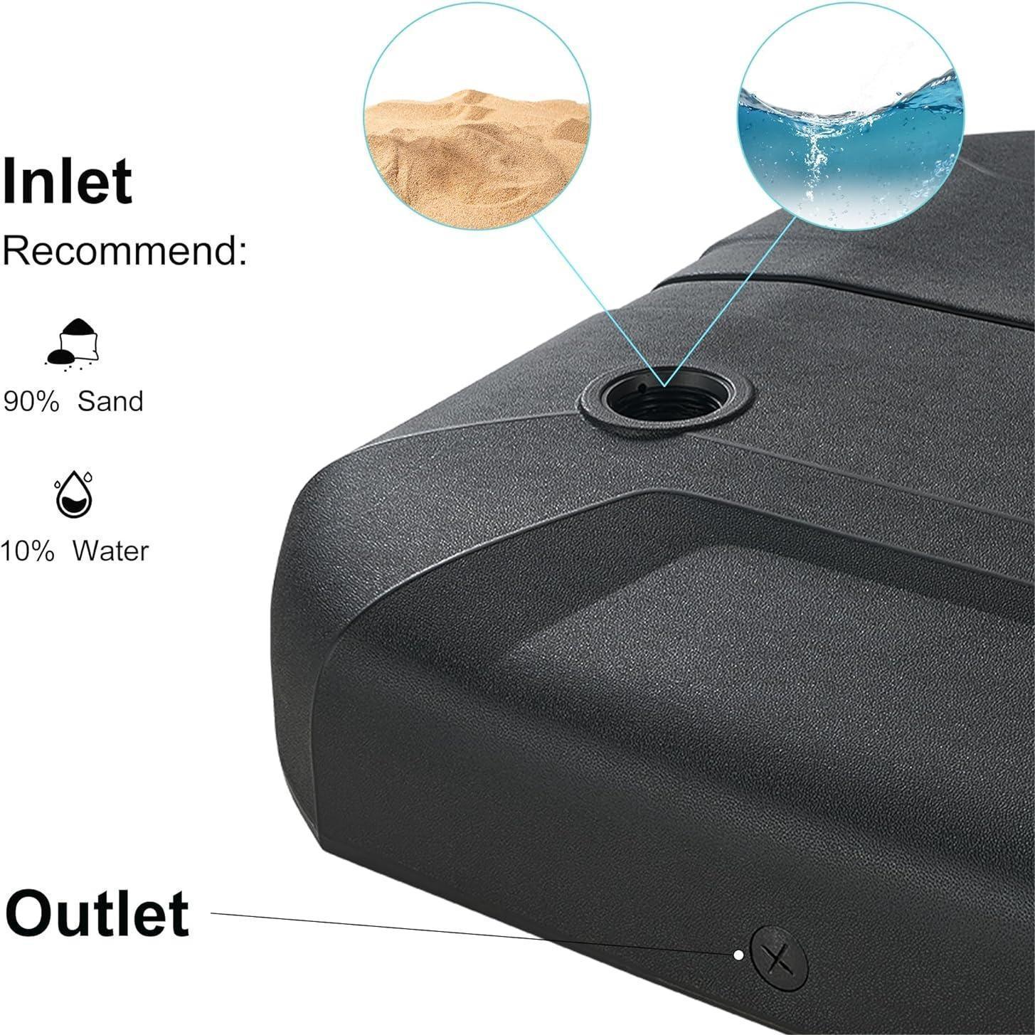 Wind resistant patio umbrella base - PURPLE LEAF