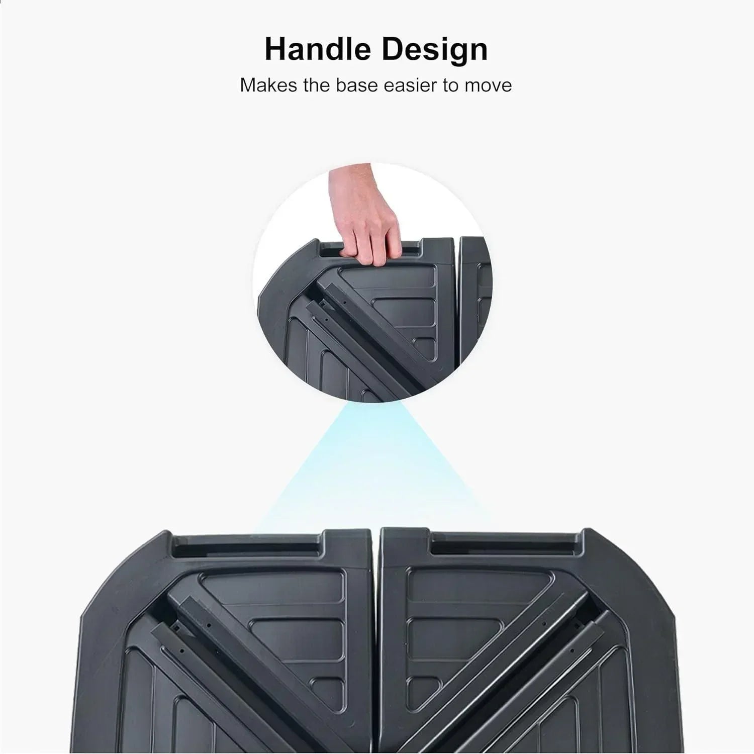 Cantilever Umbrella Base | Water-Fillable 330 lb Stabilizer