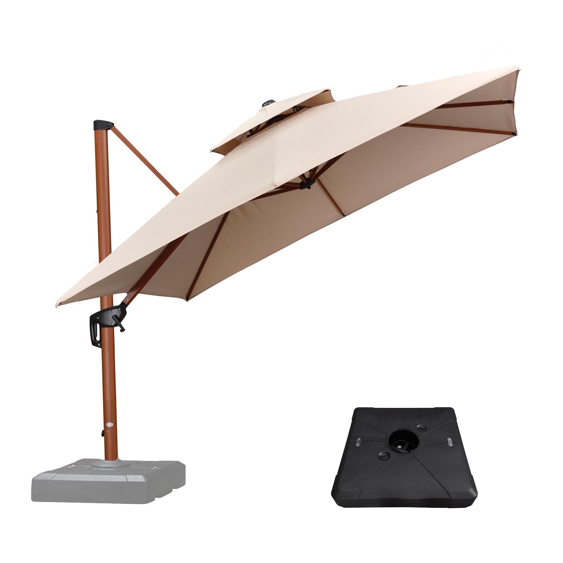 アンブレラページ PURPLE LEAF Outdoor Garden Umbrella with Base, Cantilever