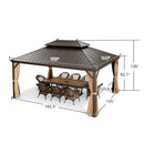 【Outdoor Idea】PURPLE LEAF Outdoor Gazebo with Bronze Aluminum Frame Dining Sets-Bundle sales - Purple Leaf Garden