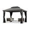 【Outdoor idea】PURPLE LEAF Patio Gazebo with Aluminum Frame Light Grey Dining Sets-Bundle sales - Purple Leaf Garden