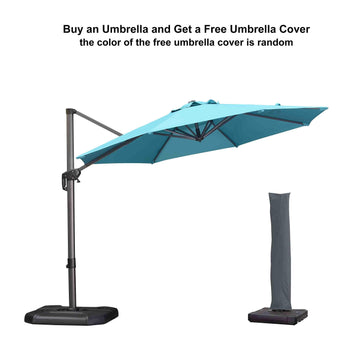 best patio umbrella covers PURPLE LEAF Cantilever Garden Patio Umbrella with Free Umbrella Cover