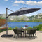 【Outdoor Idea】PURPLE LEAF Pool Umbrella, Cantilever Patio Umbrella, Free Umbrella Cover - Purple Leaf Garden