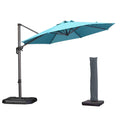 Close-up view of Purple Leaf pool umbrella cantilever patio umbrella showing the canopy design and sturdy base suitable for poolside installation.