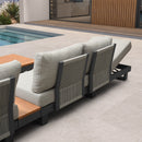 PURPLE LEAF Milan Modular Outdoor Sectional with Olefin Cushions and Slot-In Backrests for Porch Backyard