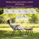 PURPLE LEAF  Folding Outdoor Dining Set  with Aluminum Table and Padded Chairs All Weather Dining Table Sets for Garden Backyard Poolside