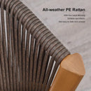 PURPLE LEAF 7 / 9 / 11 pcs Outdoor Dining Set Patio Dining Furniture for Lawn Backyard Deck Brown