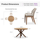 PURPLE LEAF Round Outdoor Dining Set Patio Aluminum Dining Set Round Table and Wicker Chairs with Sunbrella Cushions for Kitchen Deck