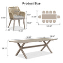 PURPLE LEAF Outdoor Dining Set All-Weather PE Rattan Outdoor Patio Furniture Set with Aluminum Frame