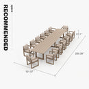 PURPLE LEAF Caesar Outdoor Dining Set Aluminum Luxury Patio Furniture Table and Chairs Set with Olifen Removable Thick Cushion and Pillow Patio Dining Sets for Garden Deck