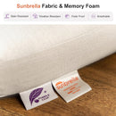 PURPLE LEAF Patio Dining Set with Sunbrella Fabric Cushions and Aluminum Table All-Weather Wicker Patio Table Set for Deck