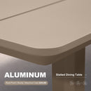 PURPLE LEAF Caesar Outdoor Dining Set Aluminum Luxury Patio Furniture Table and Chairs Set with Olifen Removable Thick Cushion and Pillow Patio Dining Sets for Garden Deck