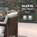 PURPLE LEAF Caesar 2-Pieces Patio Dining Chairs Aluminum Luxury Chairs with Olifen Removable Thick Cushion and Pillow for Garden Deck