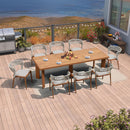 PURPLE LEAF 7 / 9 / 11 pcs Outdoor Dining Set Patio Dining Furniture for Lawn Backyard Deck Brown