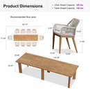 PURPLE LEAF Outdoor Dining Set with Sunbrella Cushions wicker patio table set  for Kitchen Deck Garden Outdoor Furniture Sets