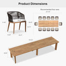 PURPLE LEAF Patio Dining Set with Sunbrella Fabric Cushions and Aluminum Table All-Weather Wicker Patio Table Set for Deck