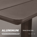 PURPLE LEAF Caesar Outdoor Dining Set Aluminum Luxury Patio Furniture Table and Chairs Set with Olifen Removable Thick Cushion and Pillow Patio Dining Sets for Garden Deck