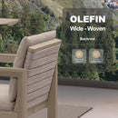 PURPLE LEAF Caesar Outdoor Dining Set Aluminum Luxury Patio Furniture Table and Chairs Set with Olifen Removable Thick Cushion and Pillow Patio Dining Sets for Garden Deck