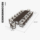 PURPLE LEAF Caesar Outdoor Dining Set Aluminum Luxury Patio Furniture Table and Chairs Set with Olifen Removable Thick Cushion and Pillow Patio Dining Sets for Garden Deck