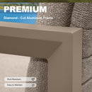 PURPLE LEAF Caesar Outdoor Dining Set Aluminum Luxury Patio Furniture Table and Chairs Set with Olifen Removable Thick Cushion and Pillow Patio Dining Sets for Garden Deck