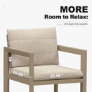 PURPLE LEAF Caesar Outdoor Dining Set Aluminum Luxury Patio Furniture Table and Chairs Set with Olifen Removable Thick Cushion and Pillow Patio Dining Sets for Garden Deck