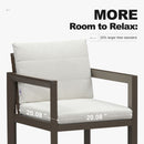 PURPLE LEAF Caesar Outdoor Dining Set Aluminum Luxury Patio Furniture Table and Chairs Set with Olifen Removable Thick Cushion and Pillow Patio Dining Sets for Garden Deck