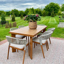 PURPLE LEAF 7 / 9 / 11 pcs Outdoor Dining Set Patio Dining Furniture for Lawn Backyard Deck Brown
