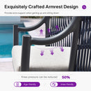 PURPLE LEAF Outdoor Dining Chairs Set of 2 Modern Furniture Chairs with Comfortable Cushions and Aluminum Frame for Outdoor, Indoor, or Kitchen