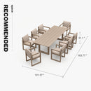 PURPLE LEAF Caesar Outdoor Dining Set Aluminum Luxury Patio Furniture Table and Chairs Set with Olifen Removable Thick Cushion and Pillow Patio Dining Sets for Garden Deck