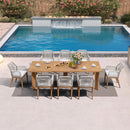 PURPLE LEAF Outdoor Dining Set with Sunbrella Cushions wicker patio table set  for Kitchen Deck Garden Outdoor Furniture Sets