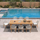 PURPLE LEAF 7/9/11 Pieces Patio Dining Set with Sunbrella Cushions All-Weather Wicker Patio Table and Chairs for Deck, Garden