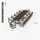 PURPLE LEAF Caesar Outdoor Dining Set Aluminum Luxury Patio Furniture Table and Chairs Set with Olifen Removable Thick Cushion and Pillow Patio Dining Sets for Garden Deck