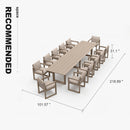 PURPLE LEAF Caesar Outdoor Dining Set Aluminum Luxury Patio Furniture Table and Chairs Set with Olifen Removable Thick Cushion and Pillow Patio Dining Sets for Garden Deck